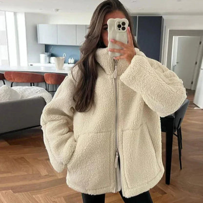 Warm Women's Wool Winter Coat - Olytrend