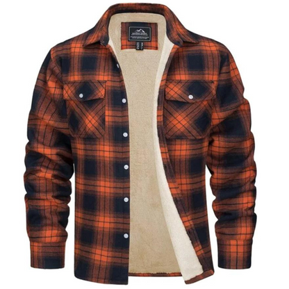 Warm Plaid Insulated Coat - Olytrend