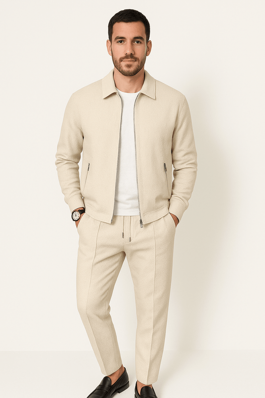 Waffle knit set for men