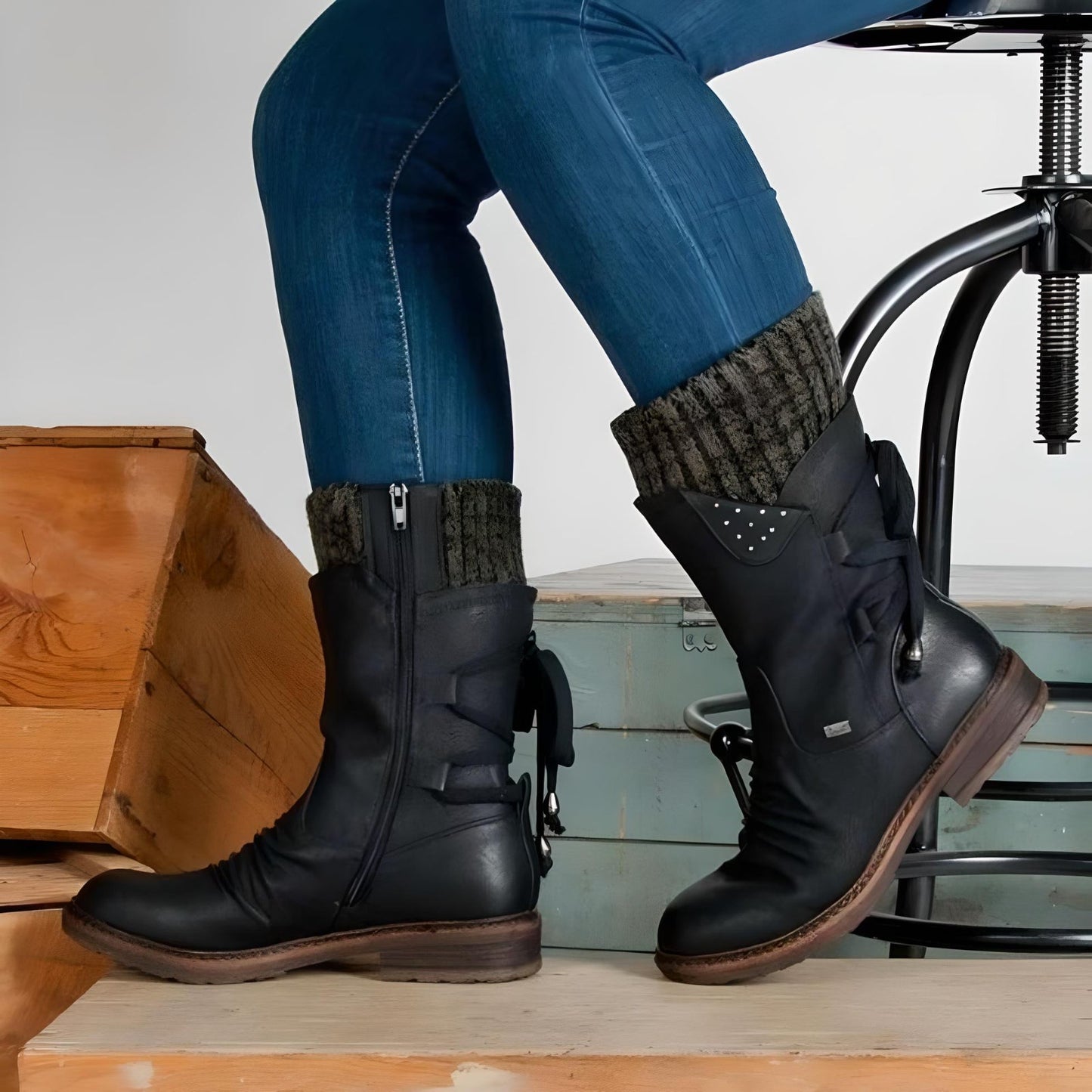 Wallace | Winter shoes snow boots with shoelaces