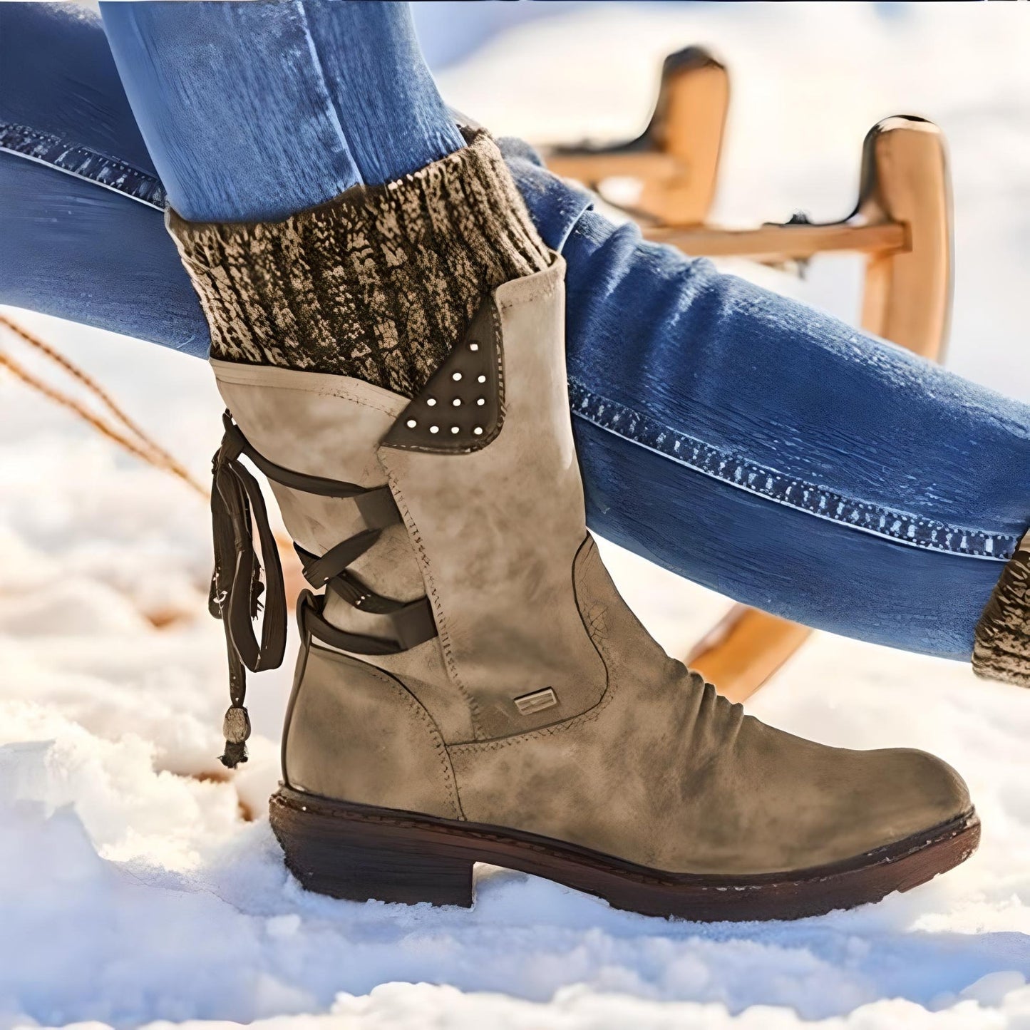 Wallace | Winter shoes snow boots with shoelaces