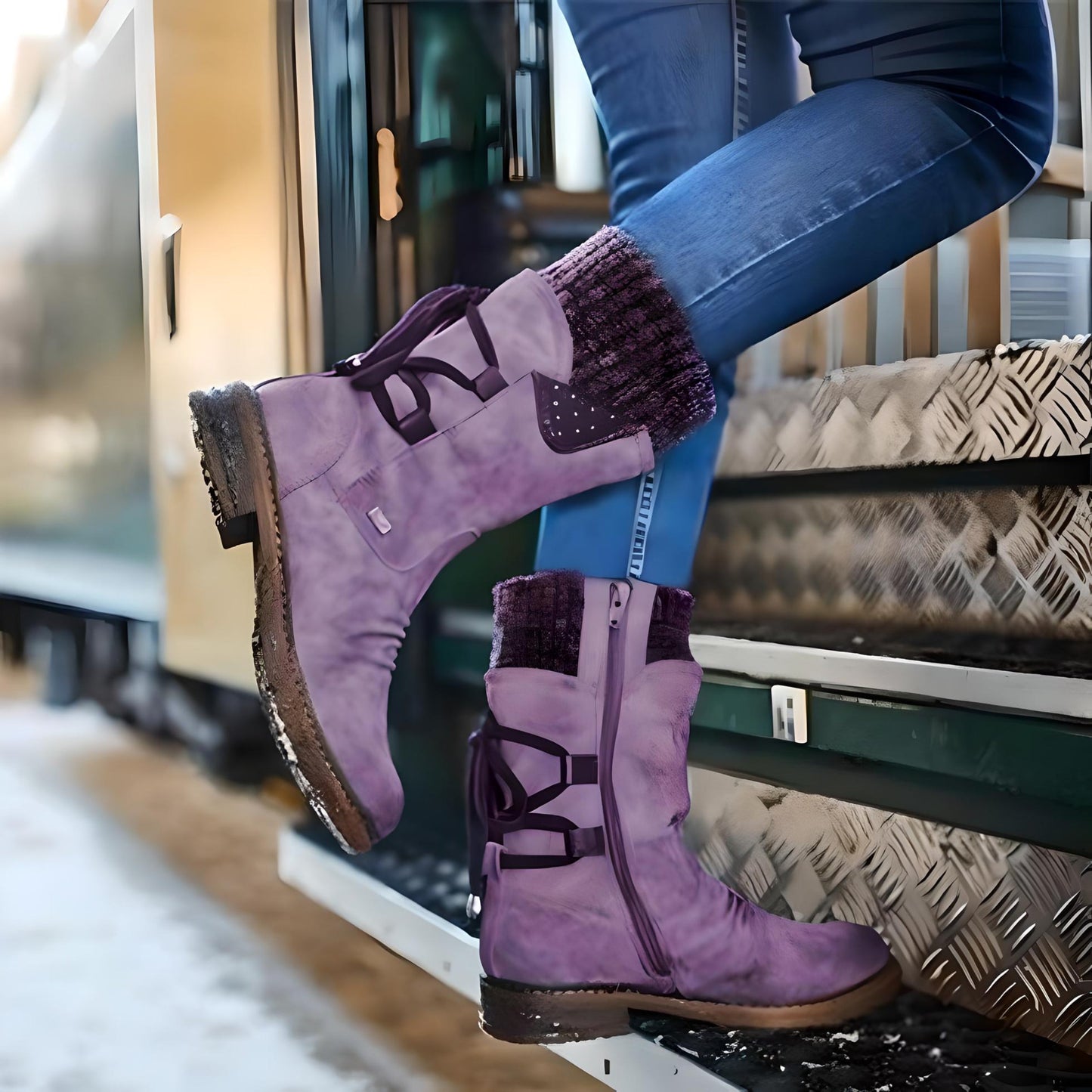 Wallace | Winter shoes snow boots with shoelaces