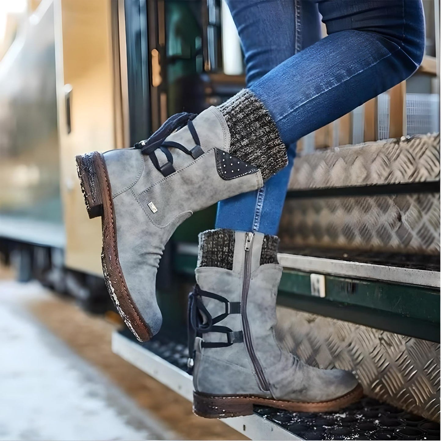 Wallace | Winter shoes snow boots with shoelaces