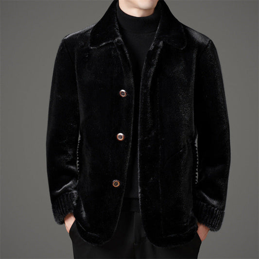 Warm men's winter jacket