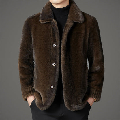Warm men's winter jacket
