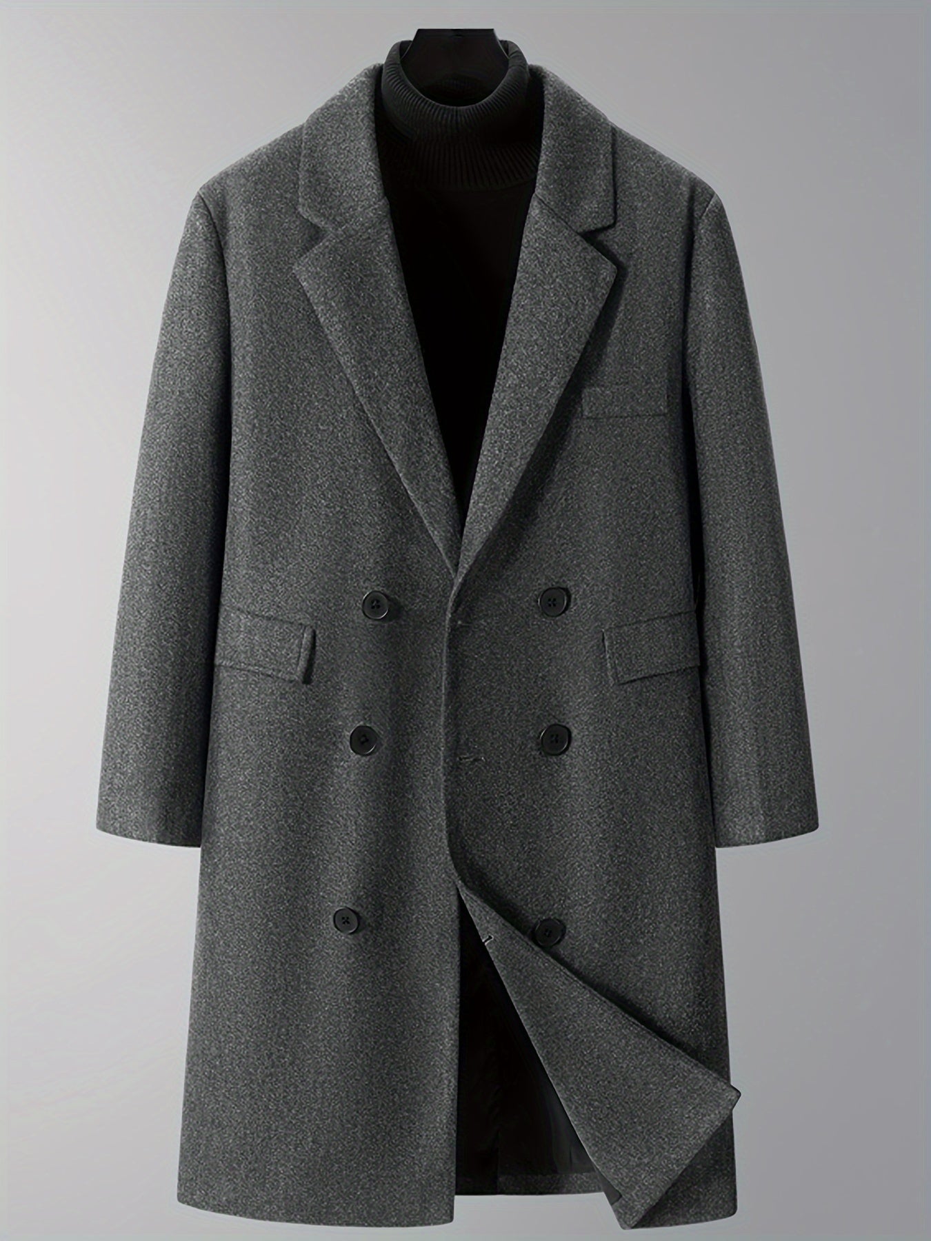 Warm men's winter jacket with pockets