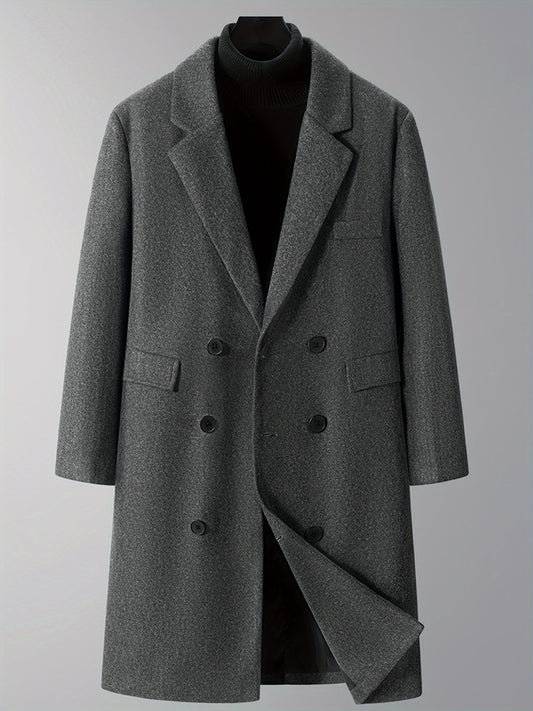 Warm men's winter jacket with pockets