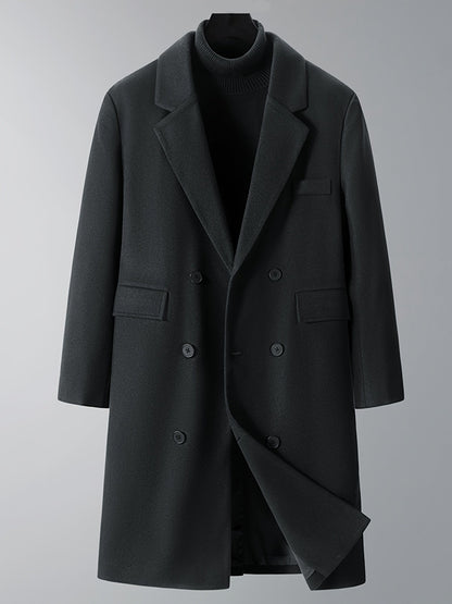 Warm men's winter jacket with pockets