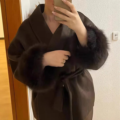 Warmer women's wool coat