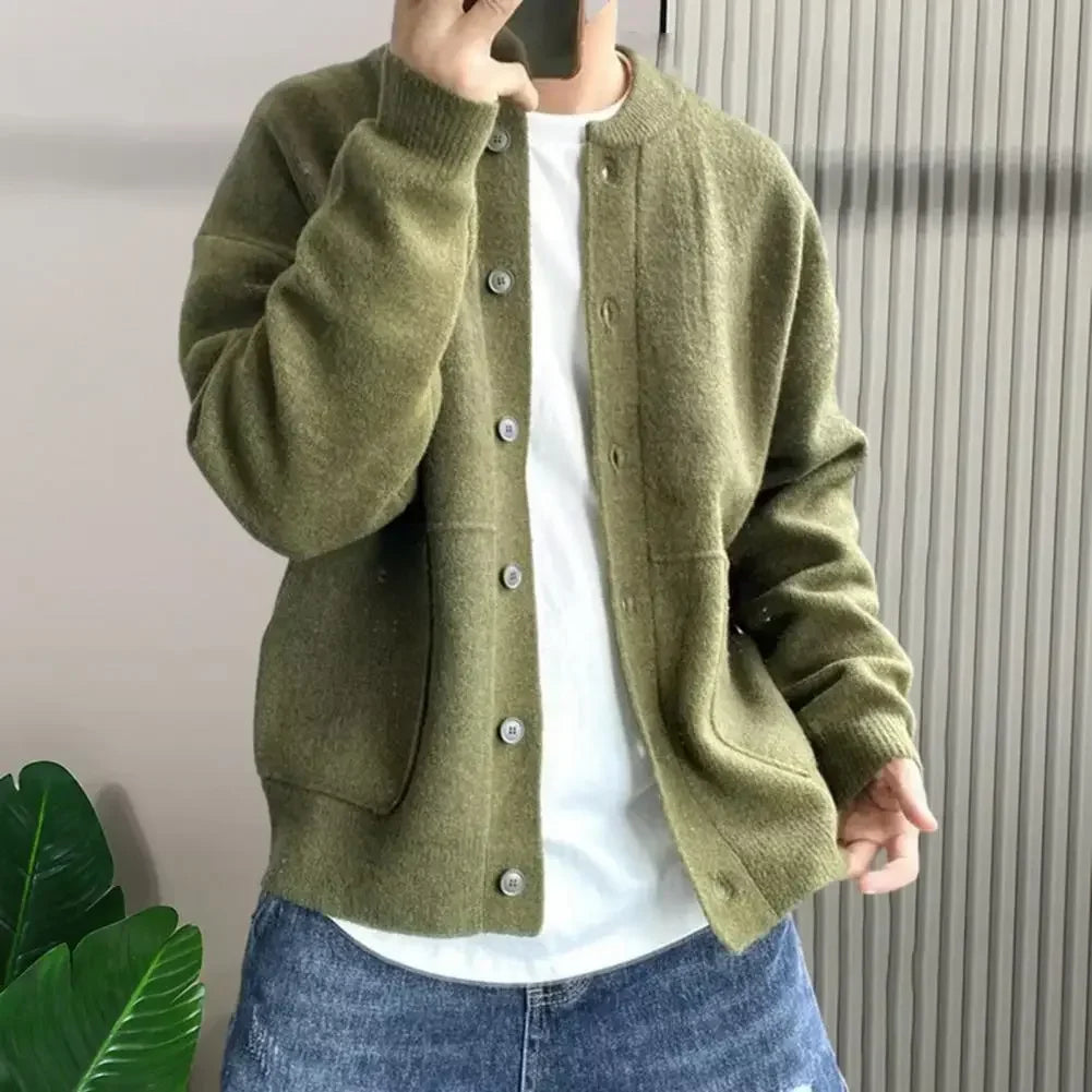 Warmer knitted pullover men