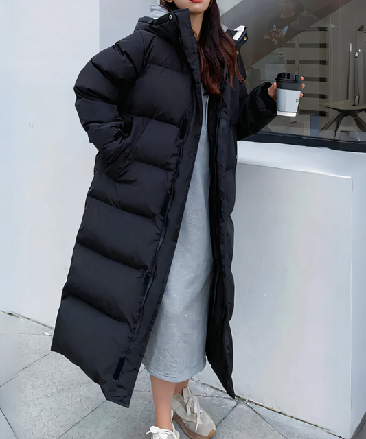 Water- and windproof long winter jacket