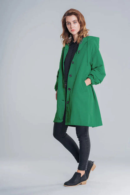 Waterproof women's jacket with hood