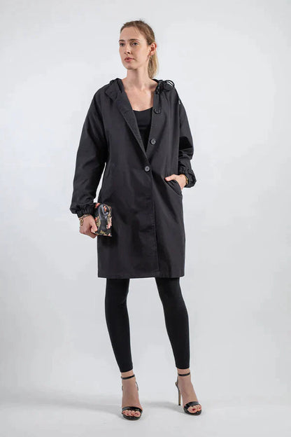 Waterproof women's jacket with hood