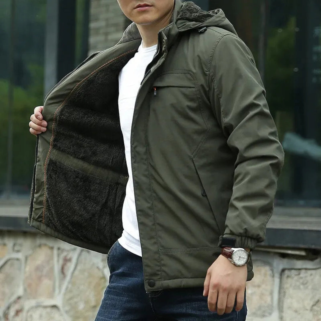 Waterproof fleece jacket with hood
