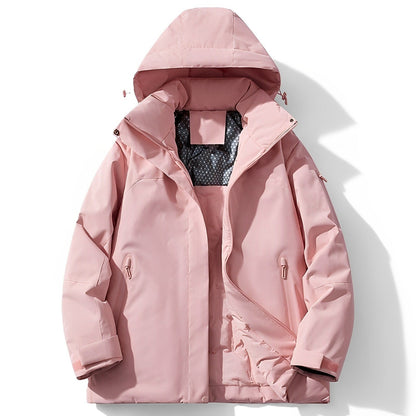 Waterproof winter jacket with fleece lining