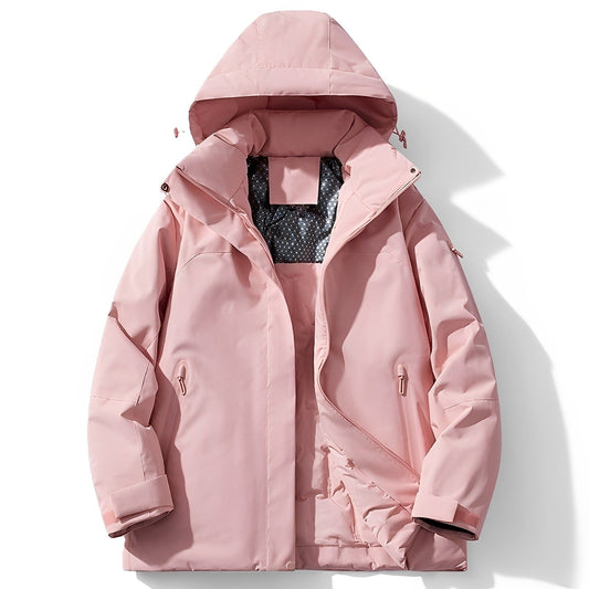Waterproof winter jacket with fleece lining