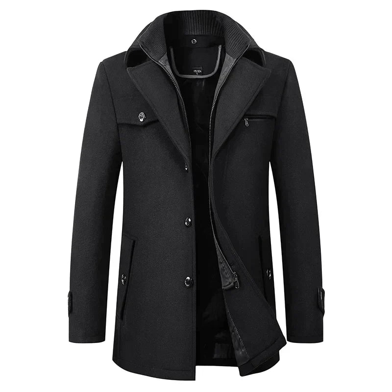 Waterproof business winter coat for men