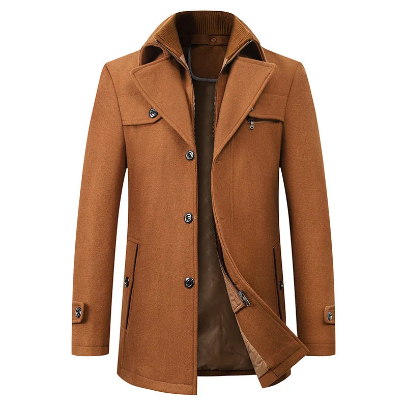 Waterproof business winter coat for men