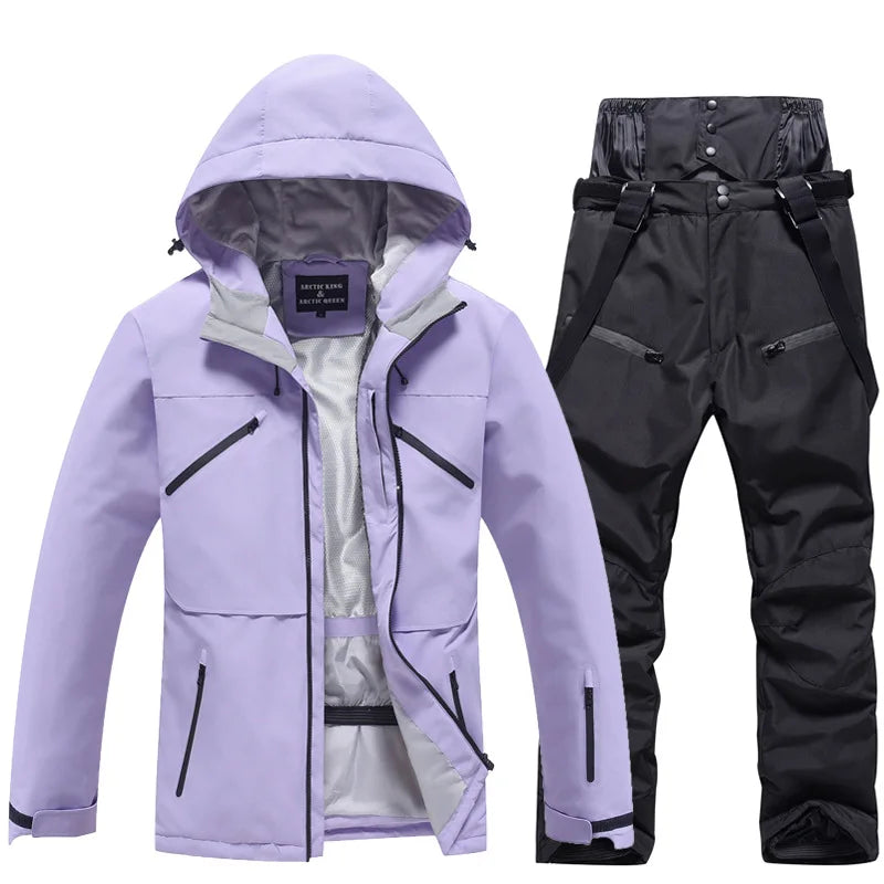 Waterproof ski suit for women and men