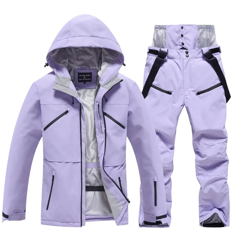 Waterproof ski suit for women and men