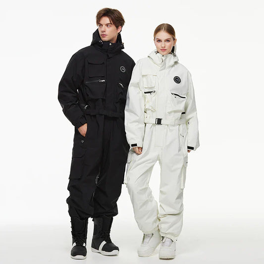 Waterproof ski suit for adults with insulating warmth