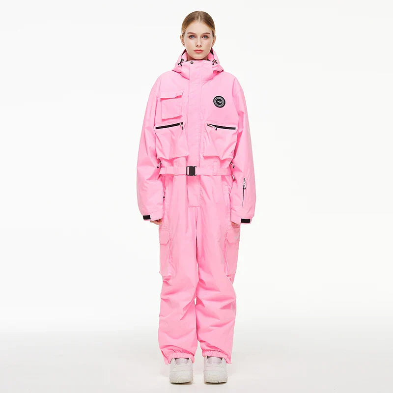 Waterproof ski suit for adults with insulating warmth