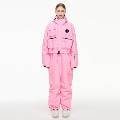 Waterproof ski suit for adults with insulating warmth