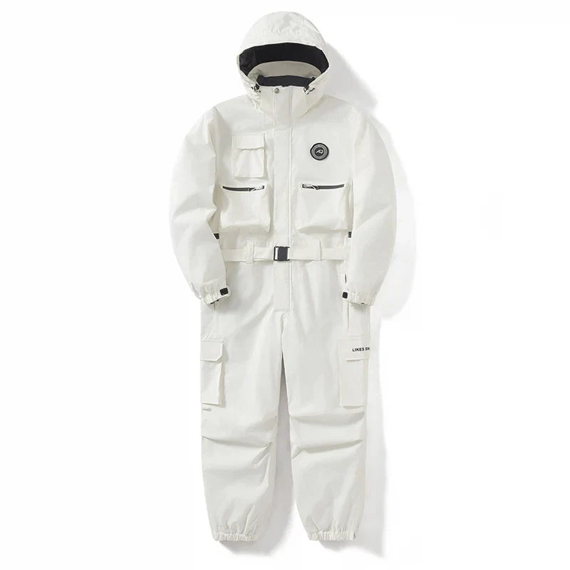 Waterproof ski suit for adults with insulating warmth