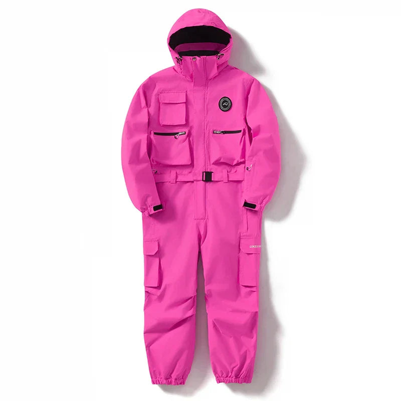 Waterproof ski suit for adults with insulating warmth
