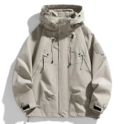 Waterproof men's windbreaker with hood