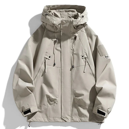 Waterproof men's windbreaker with hood