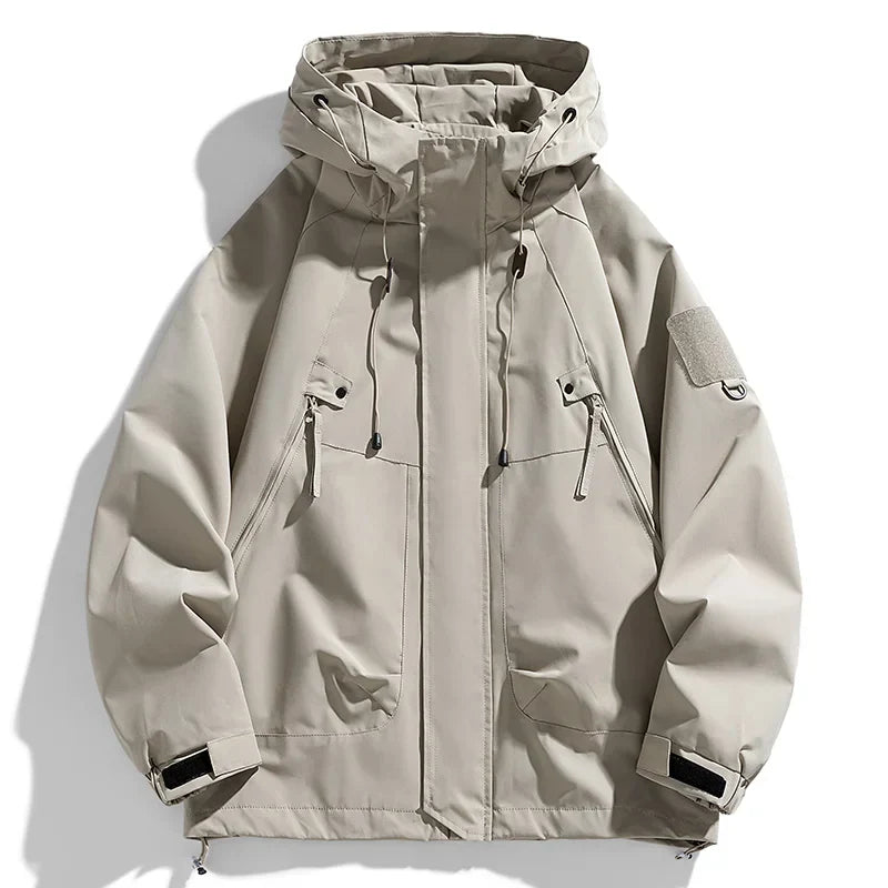 Waterproof men's windbreaker with hood