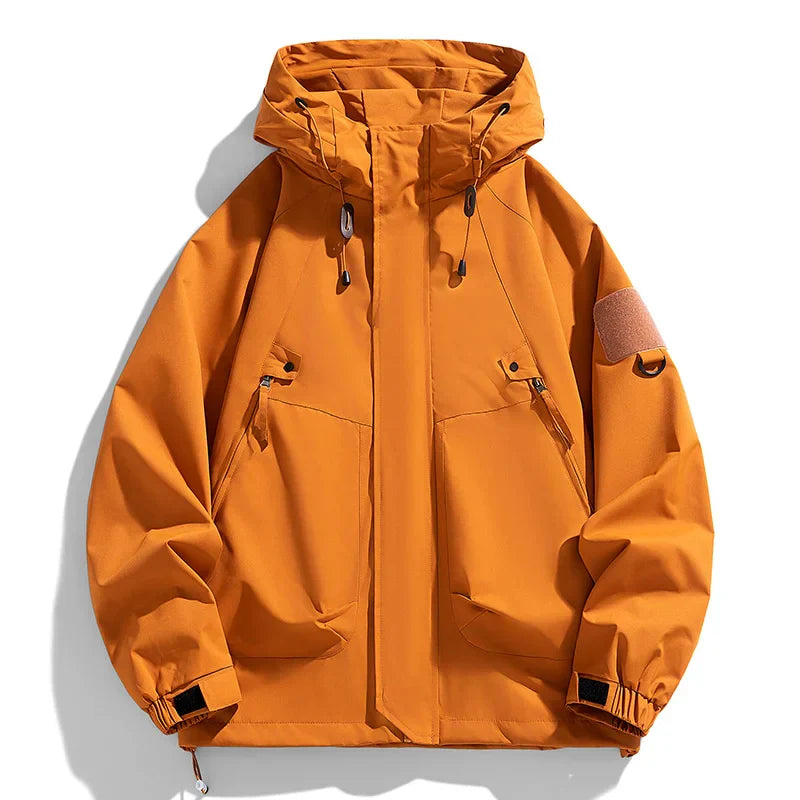Waterproof men's windbreaker with hood