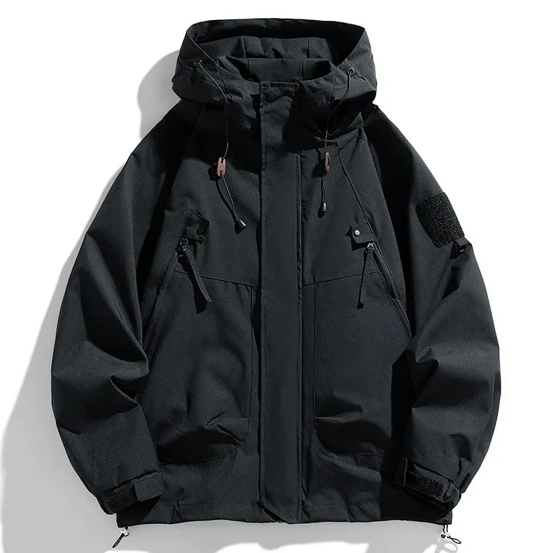 Waterproof men's windbreaker with hood