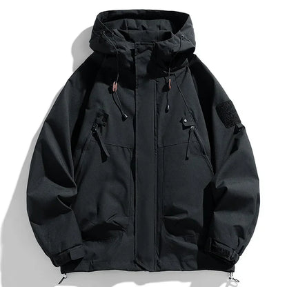 Waterproof men's windbreaker with hood