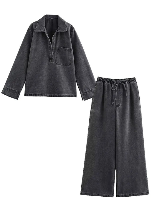 Women's 2-piece Denim Outfit for Autumn 2025