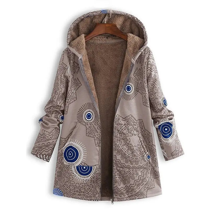 Women's fleece jacket with hood