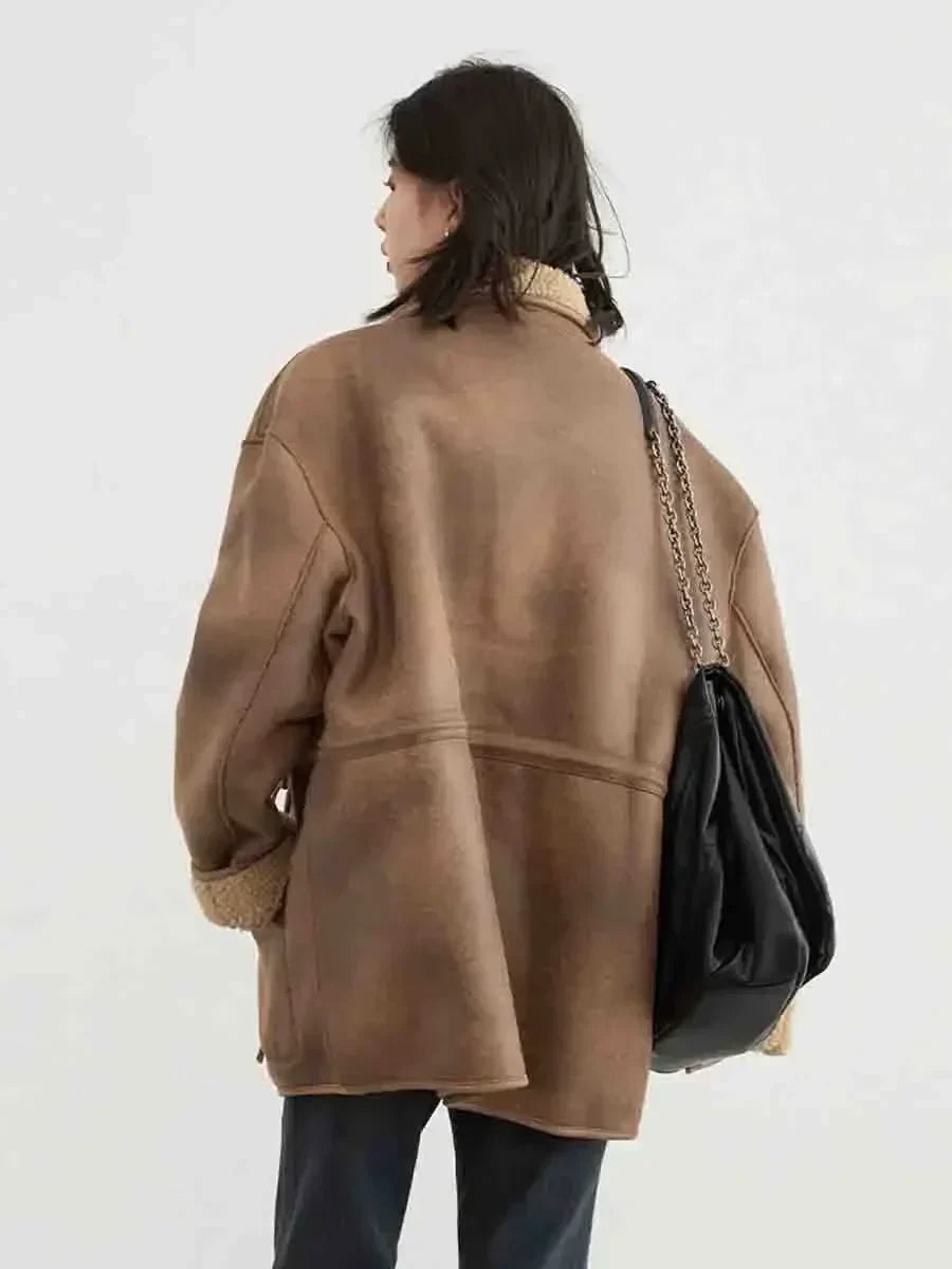 Women's jacket with stand-up collar