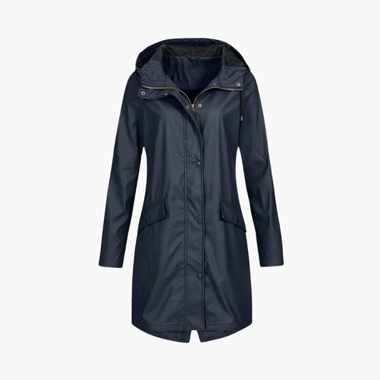 Waterproof Ladies Parka with Hood and Zip - Olytrend
