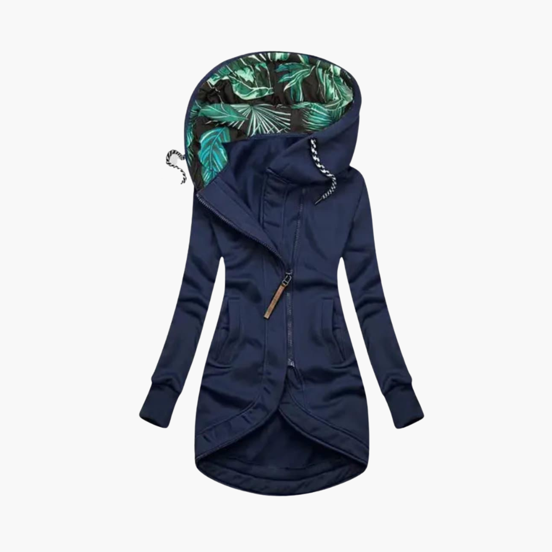 Warm Women's Parka Coat with Hood and Pockets
