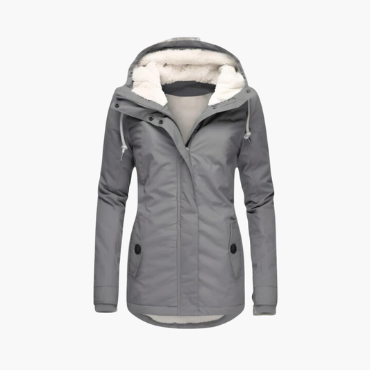 Warm Insulated Women's Parka Coat with Pockets - Olytrend