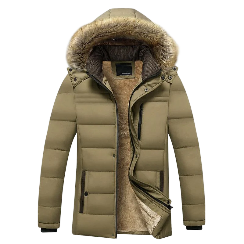 Windproof fleece jacket men with detachable hood