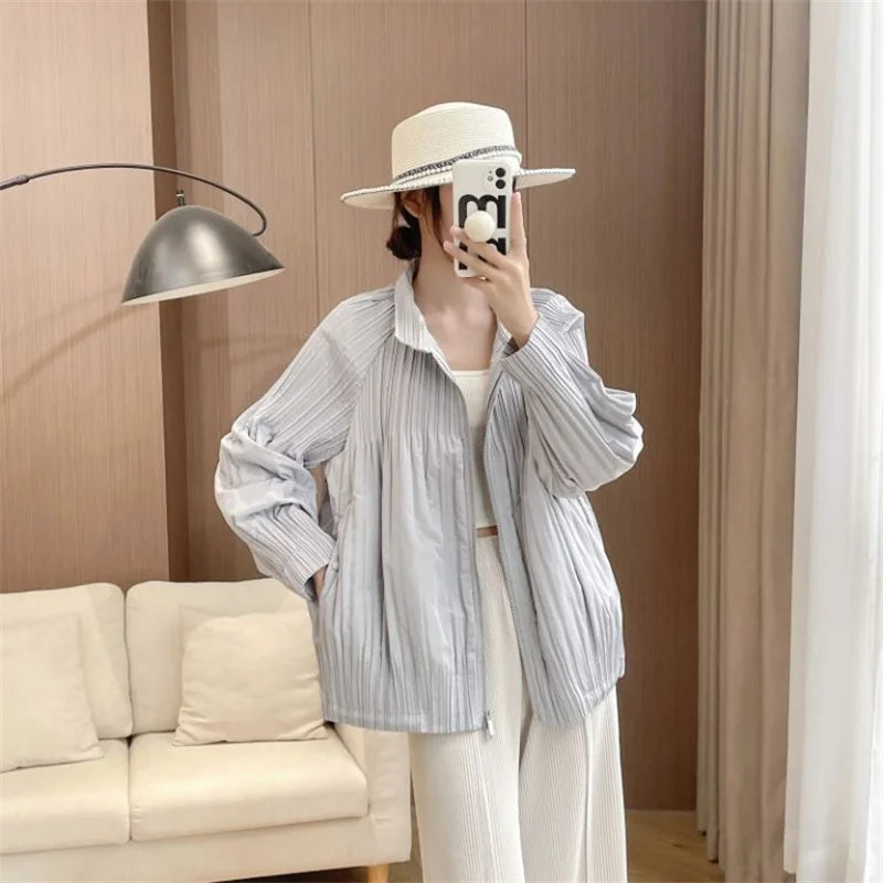 Windproof long-sleeve coat for women made of cotton