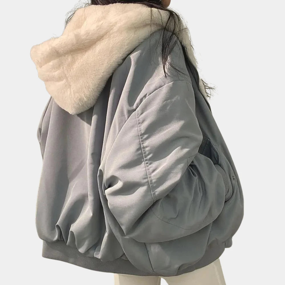 Waterproof Ladies Parka Coat with Hood for Cold Winter Days