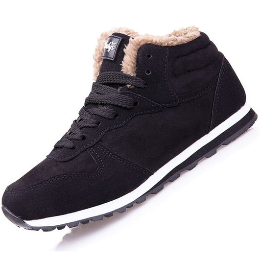 Women's winter shoes made of synthetic leather