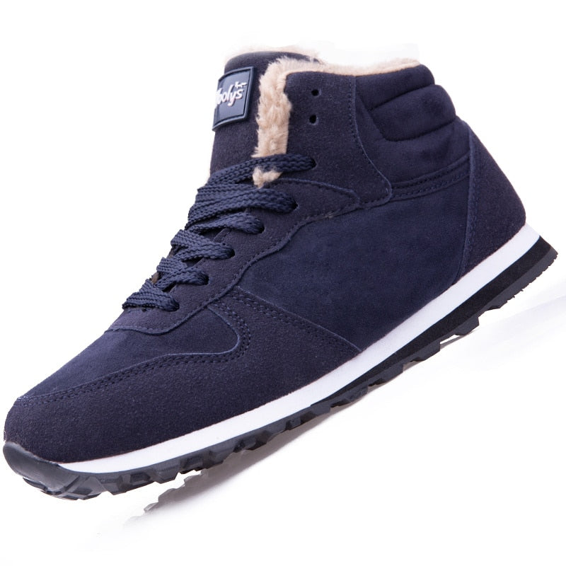 Women's winter shoes made of synthetic leather