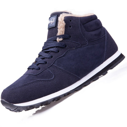 Women's winter shoes made of synthetic leather