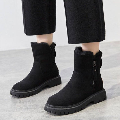 Women's winter boots ankle height | Side zipper