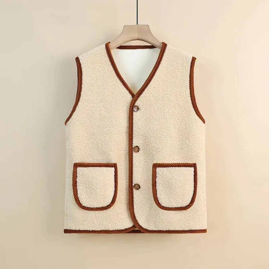 Wool Blend Sherpa Vest Women