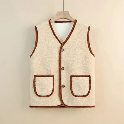 Wool Blend Sherpa Vest Women